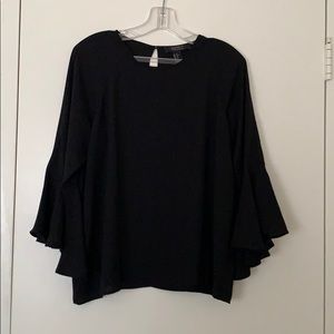 Forever 21 Black Top w/ Bell Sleeves